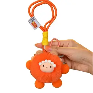 Women's Cute Cartoon Sheep Plush Keychain - Soft Fluffy Cashmere Doll Charm, Sporty Protective Gear Accessory for Sports & Outdoor Use