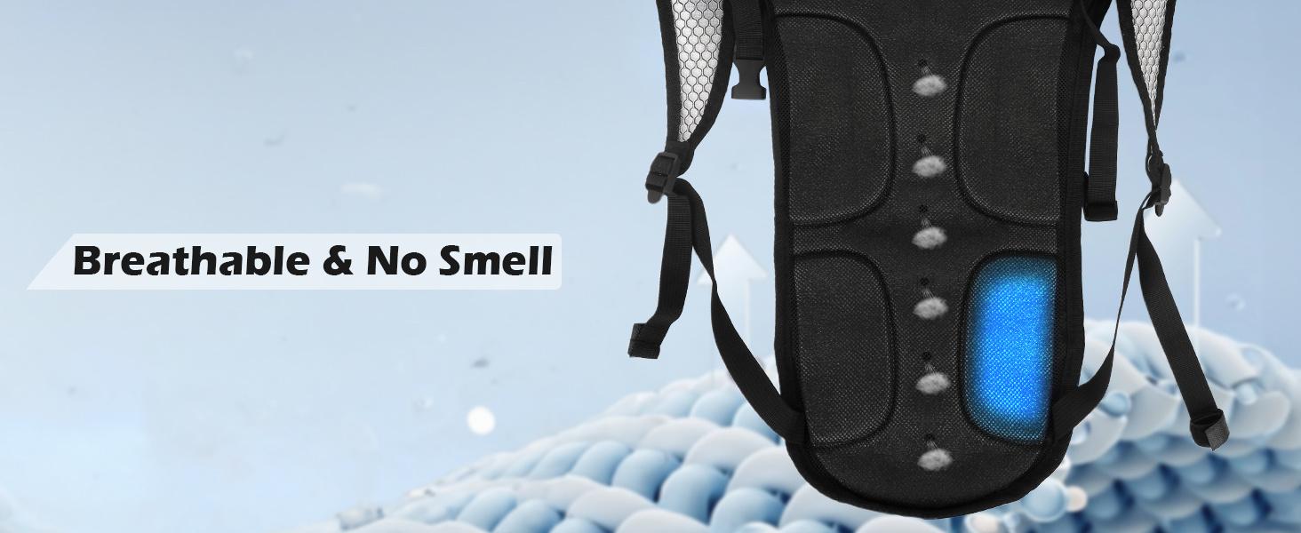 2 Pack Hydration Backpack Pack with 2L Hydration Bladder, Lightweight Breathable Water Backpack with 3 Layer Pockets, Reinforced Shoulder Straps