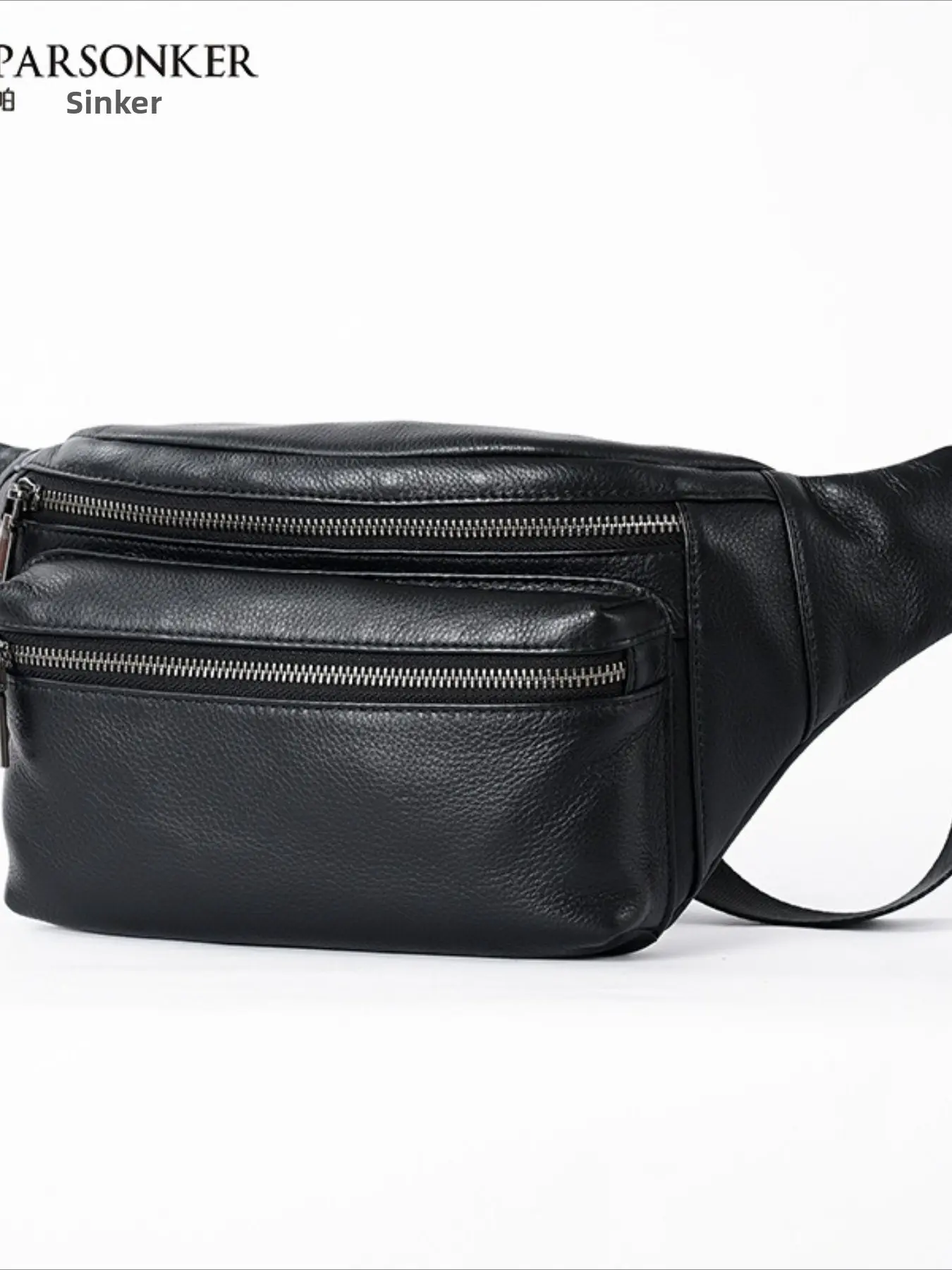 Fanny pack New men's European and American fashion casual lightweight breast bag Large capacity multi-compartment shoulder bag