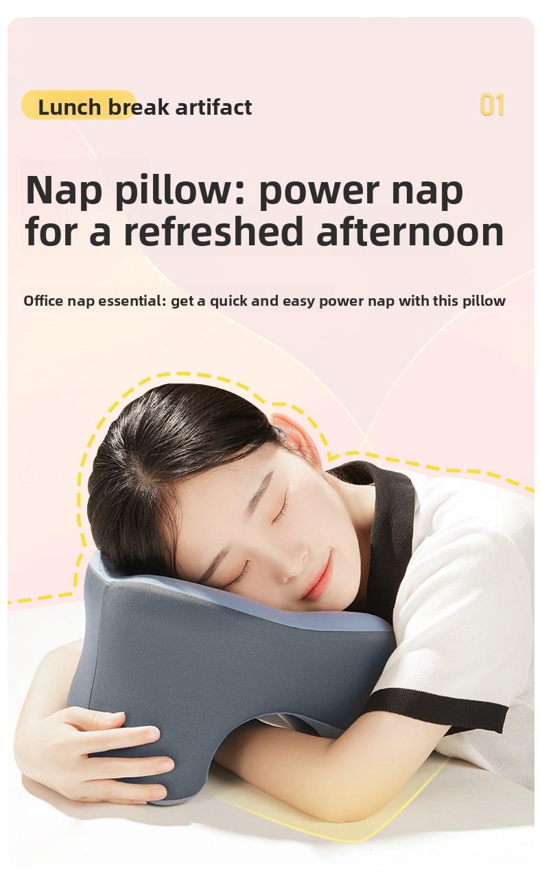 Office U-shaped Nap Pillow Multifunctional Tool for Students to Sleep on Stomach at Desk During Lunch Breaks with 6 Major Functional Areas