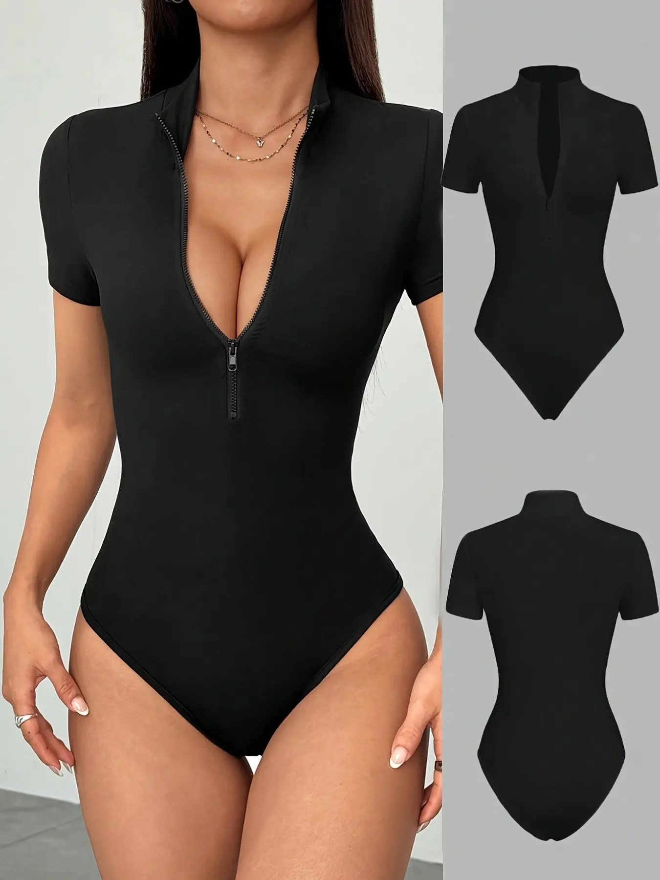 Women's Slim Fit Fashion Bodycon Romper, Casual Rompers, Stylish Tight-Fitting One-Piece, Perfect for Casual Wear, Comfortable and Trendy Design