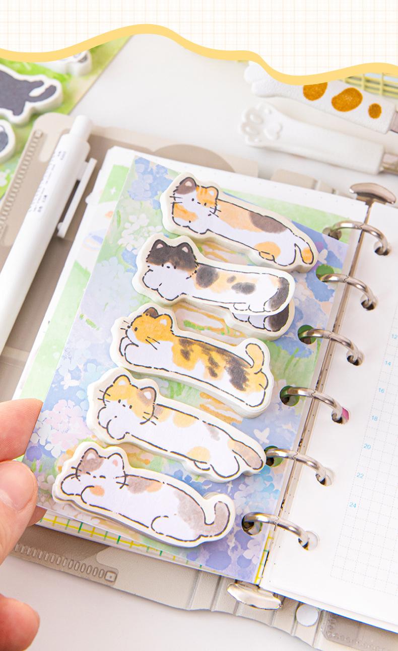 720 sheets/set of cartoon cute style post-it notes Cat theme Note-taking and message use can also be used to decorate notebook cards.