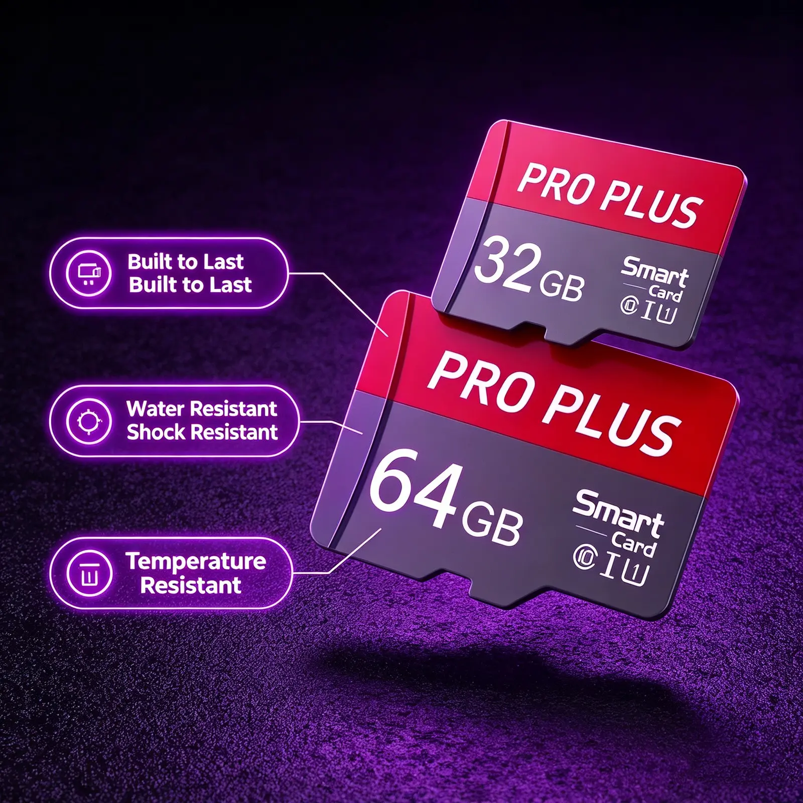 Wide Compatibility Micro SD Card 32/64GB, Includes SD Card Adapter, SD Card for Laptop, Voice Recorder and Bluetooth Speaker, handy memory card, Micro SD Memory Card, TF Card for general data storage, Camera Memory Card