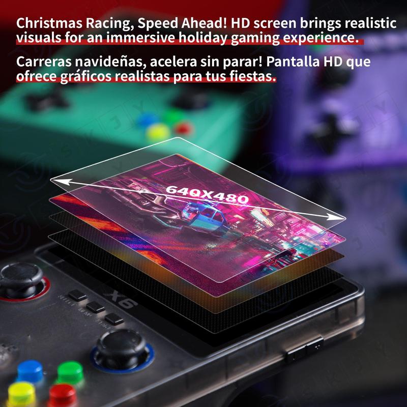 Retro Game Console with Ultra HD Color Screen, Rechargeable Portable Console, Portable Handheld Gaming Machine, Dual Joystick Gba Simulator, Supports Multimedia Music Movies