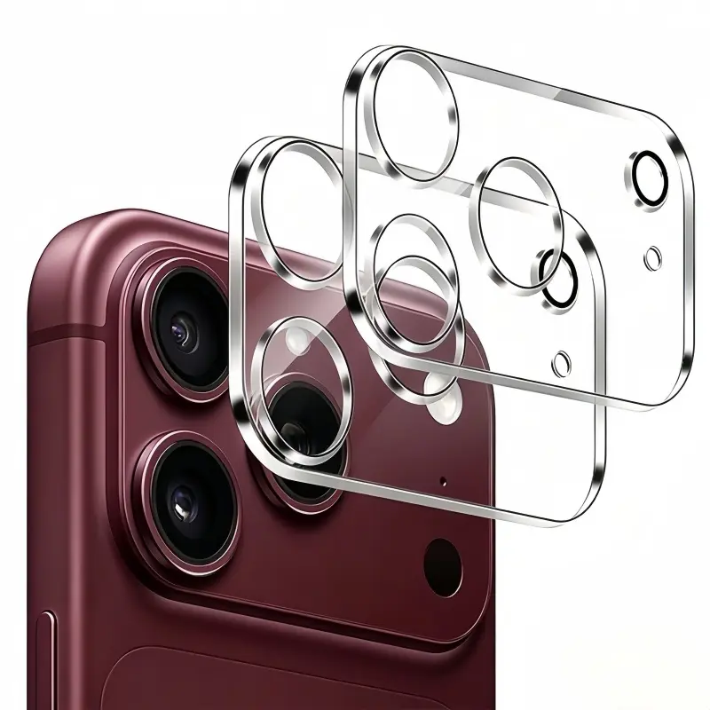 2pcs HD Camera Lens Protectors Compatible with for Iphone 18 Pro Max 18 Pro, 9H+ Hardness Tempered Glass, Full Coverage, HD Clear View, Scratch Resistant