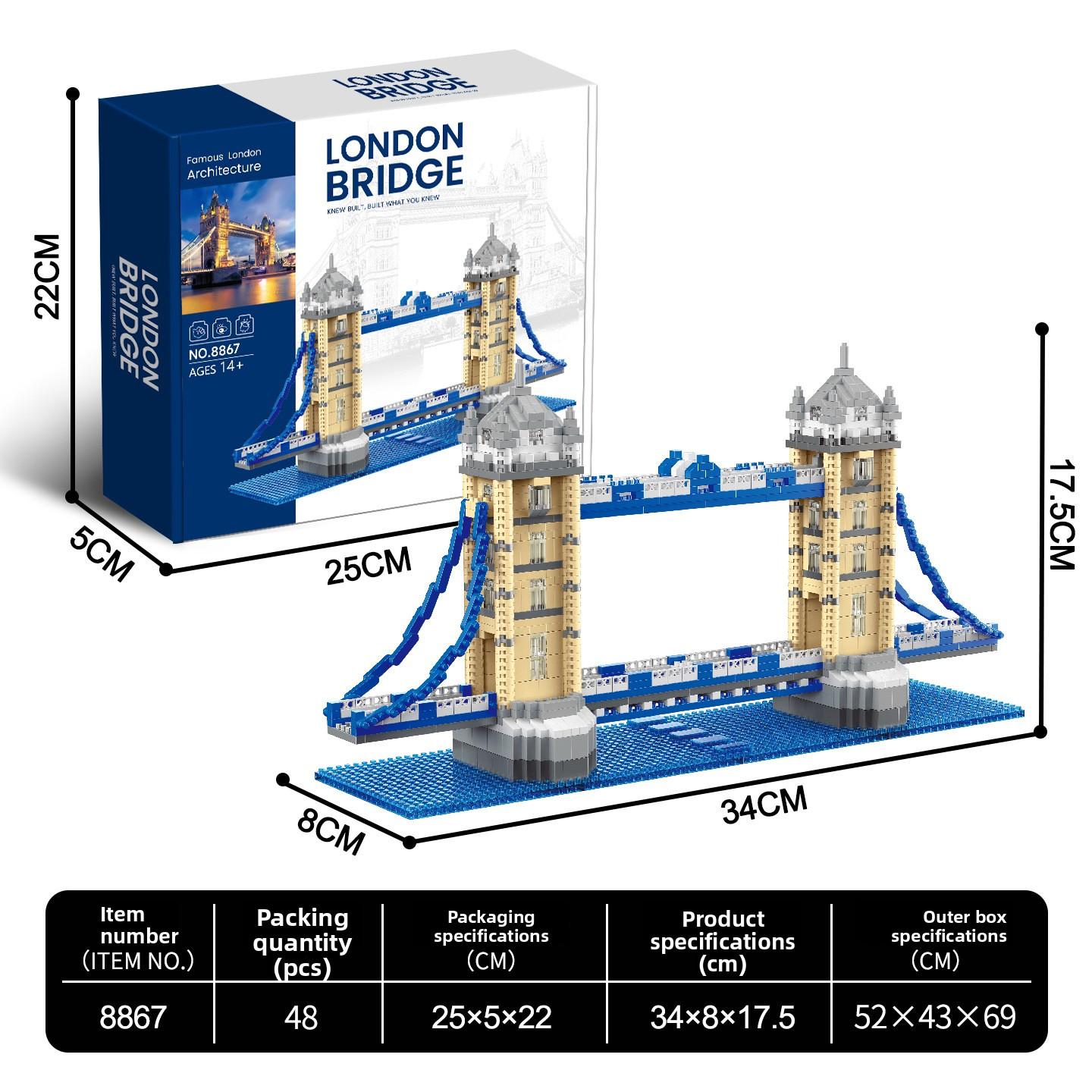 Popular city building blocks, freely assembled educational toys, micro-particle ornaments, export building blocks