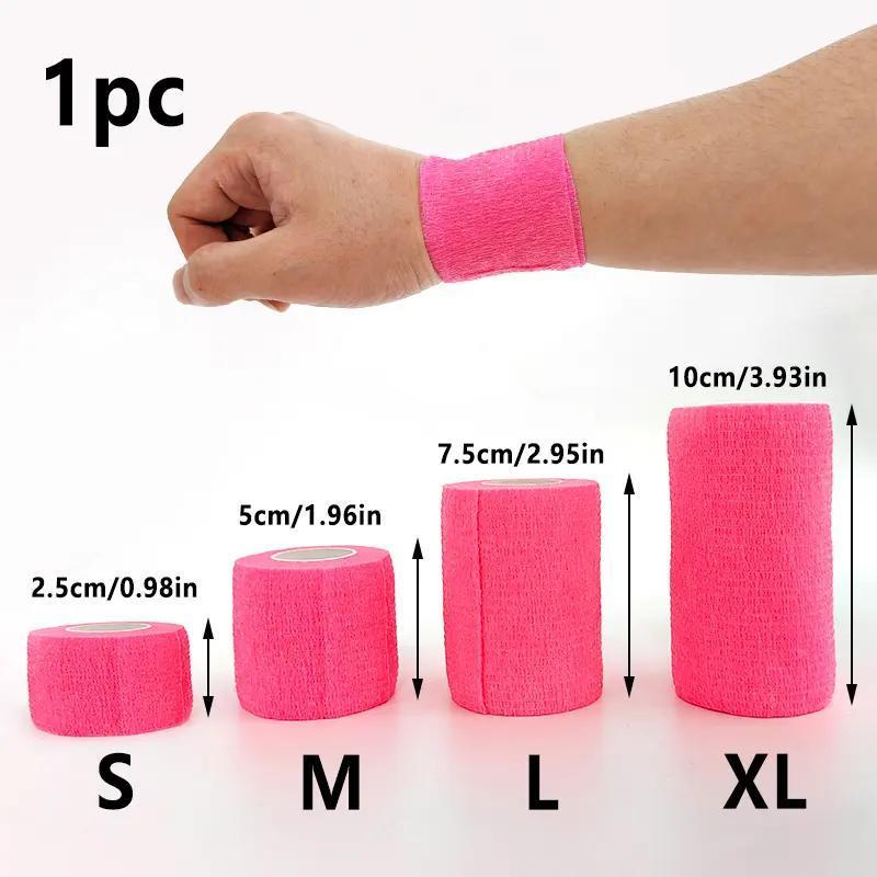 Sports Wristband, 1 Count Self-adhesive Wrap Tape, Solid Color Sport Outdoor Accessories Supplies, Wrist Straps, Men Gifts, Football Accessories, Sports Accessories, Gym Accessories