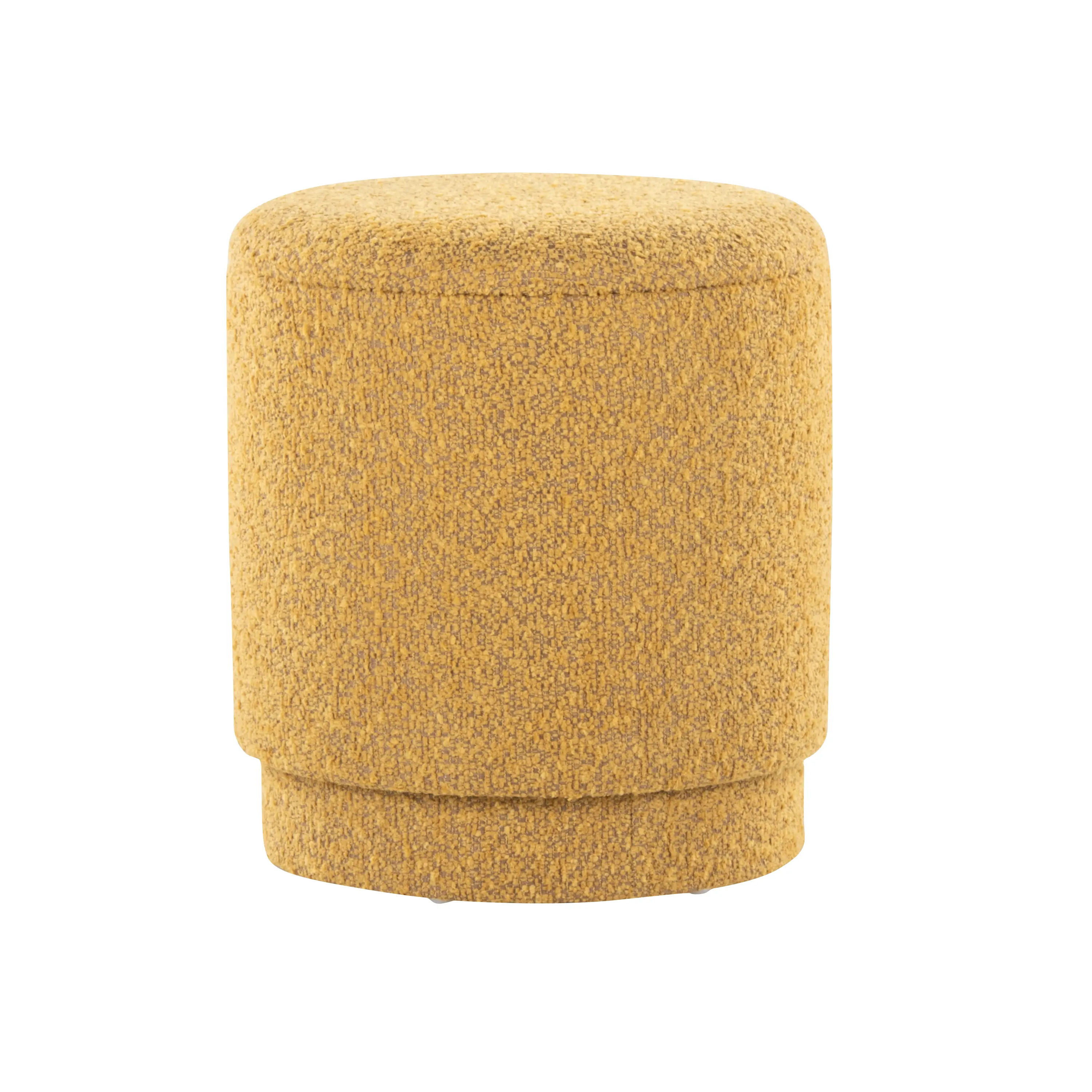 ARCH Ottoman Set in Yellow Fabric - Modern Upholstered Footstool Set for Living Room, Bedroom, Nursery, Accent Seating, Foot Rest, Sturdy Construction, Easy Clean, 1 Set, Home Furniture and Household Product Search Terms for US Online Shopping