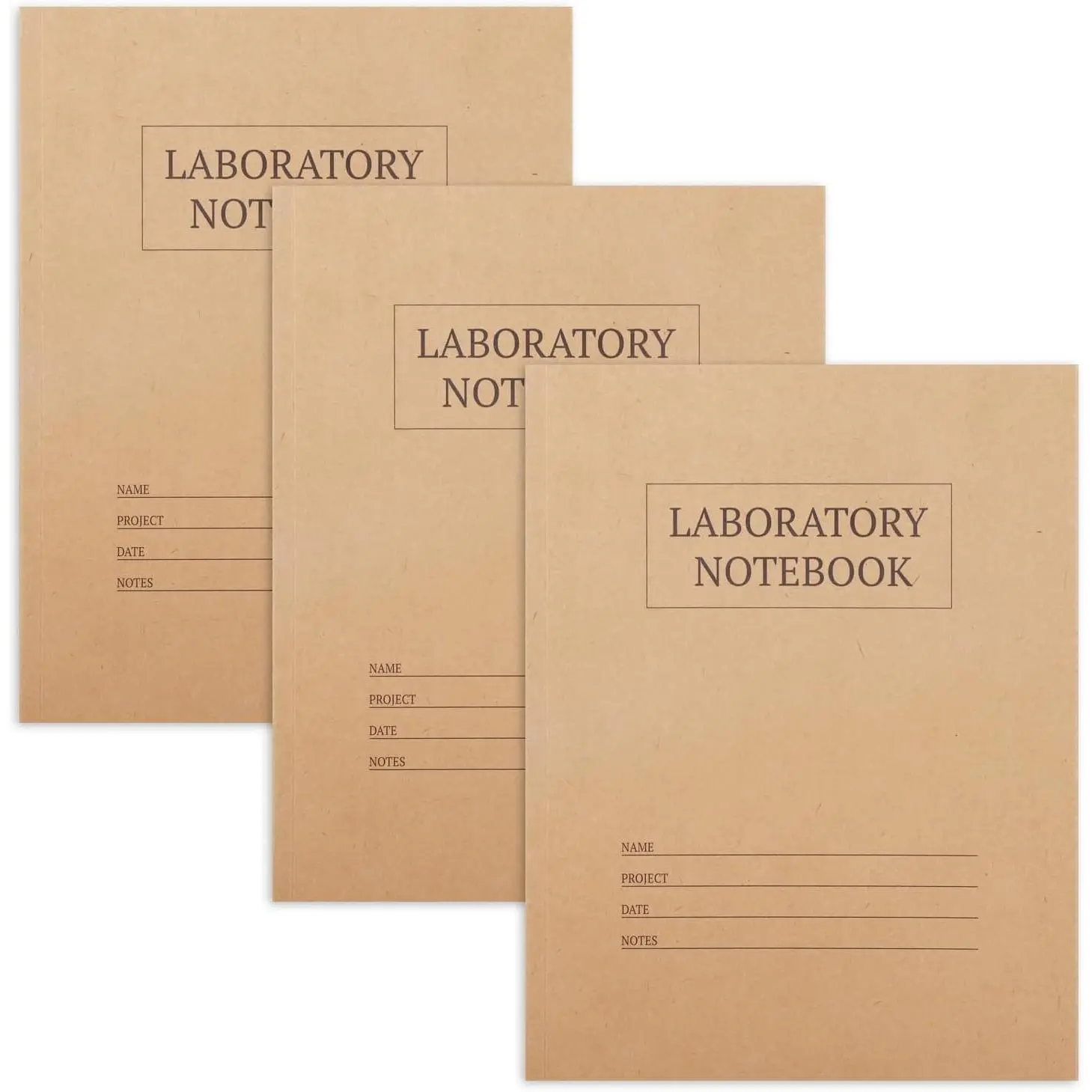 Carbonless Chemistry Lab Notebook with Grid Pages, 2-Pack, 8.5x11 Inch, 100 Sets