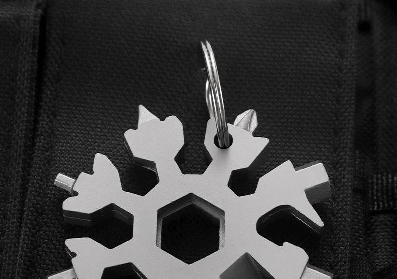 Multi-functional key snowflake wrench, multi-purpose electrician tool, universal portable screwdriver