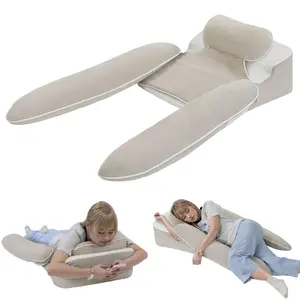Multi-Position Full Body Wedge Pillow, Ergonomic Support Cushion for Side Sleepers, Ideal for Reading, Working, Napping & Post-Op Recovery