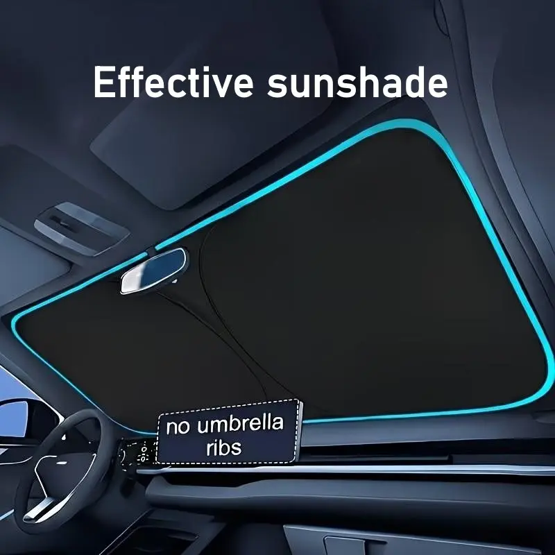 2026 new portable heat-insulating sun visor, Sun shade for car windshield, is a summer front gear car sun visor that provides shade, Made of fabric, it is suitable for travel and camping scenes and is compatible with sedan, SUV, and truck models