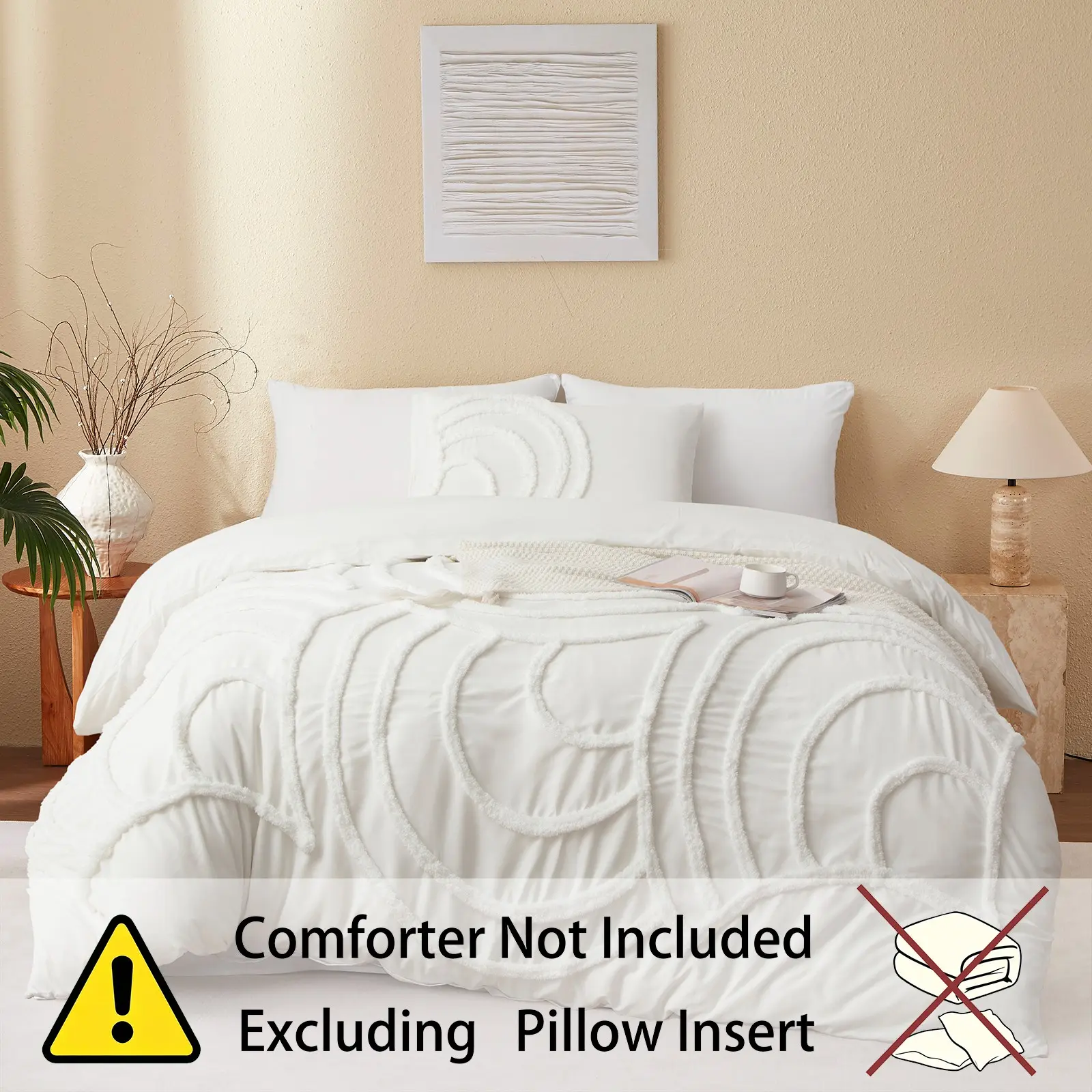 Fan pattern Duvet Cover Set with Zipper Closure, Includes 1 Quilt Cover and 1/2 Pillowcases, Soft Comfortable Bedding Set for Home Bedroom