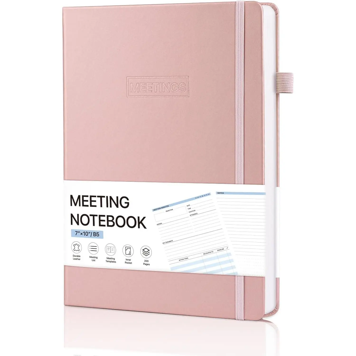 Meeting Notebook for Work, B5 Project Planner Notebook