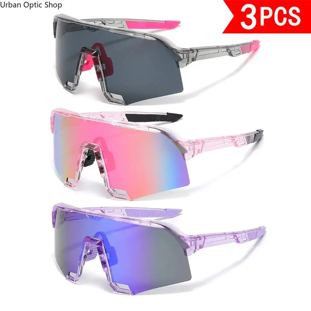 Unisex 3-Pack Oversized Bold UV400 Protection Sun Shades, HD Coating, Colorful Large Frame Stylish Eyewear, Wide Coverage for Beach Sports Summer Vacation (Sports & Outdoor Sun Protective Accessory), Bold Shades, Oversize Frame
