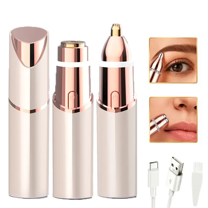2 in 1 facial & eyebrow hair trimmer for Women, Rechargeable Face Razor, Lip & Peach Fuzz Remover, Precision Eyebrow Shaper, Portable Painless Hair Removal Tool.SummerWins  DealsForYouDays,summerhairstyles,dorm essentials