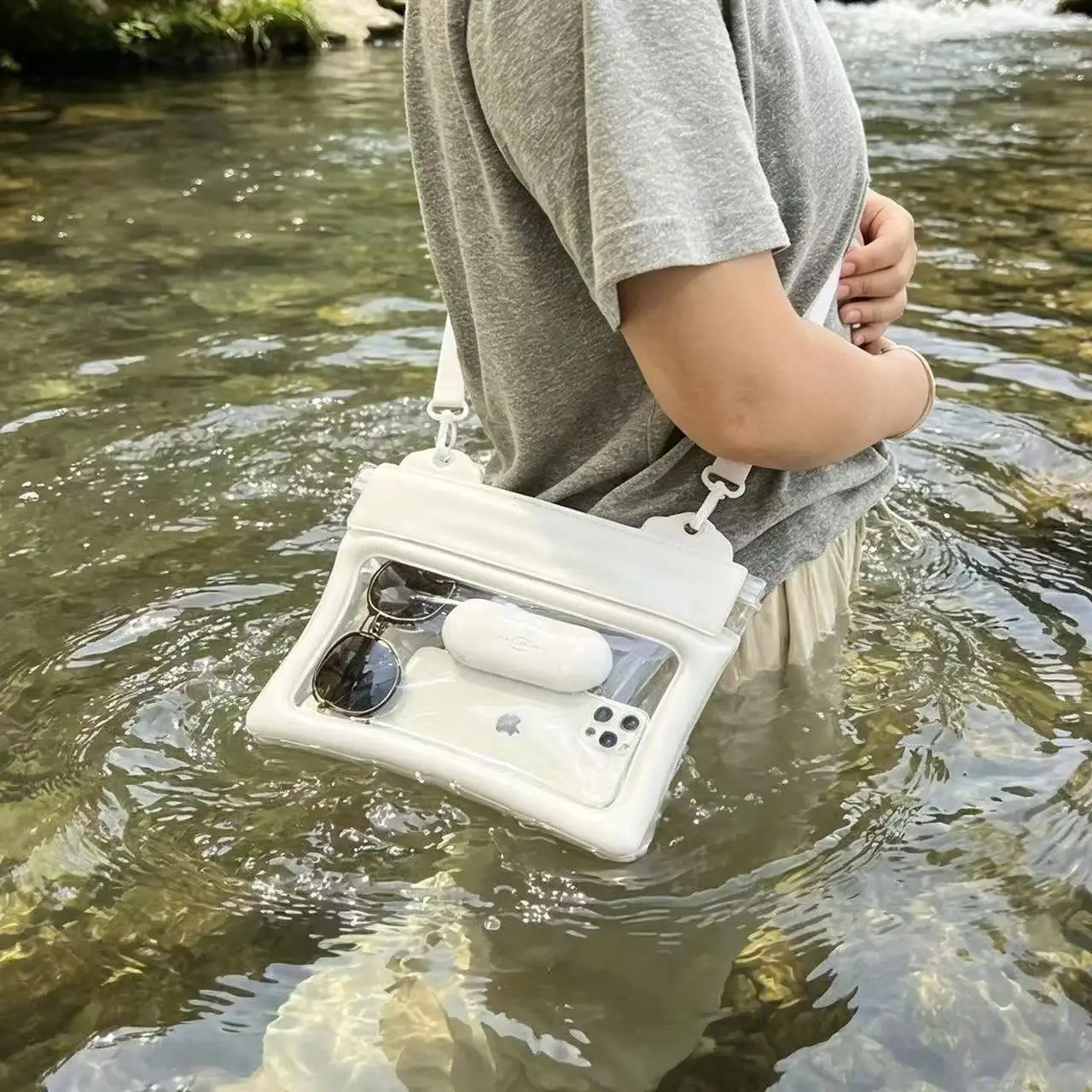 PVC Waterproof Swimming Diving Bag Beach Drifting Diving Waist Pack Shoulder Bag Underwater Mobile Phone Case Outdoor Dry Bag
