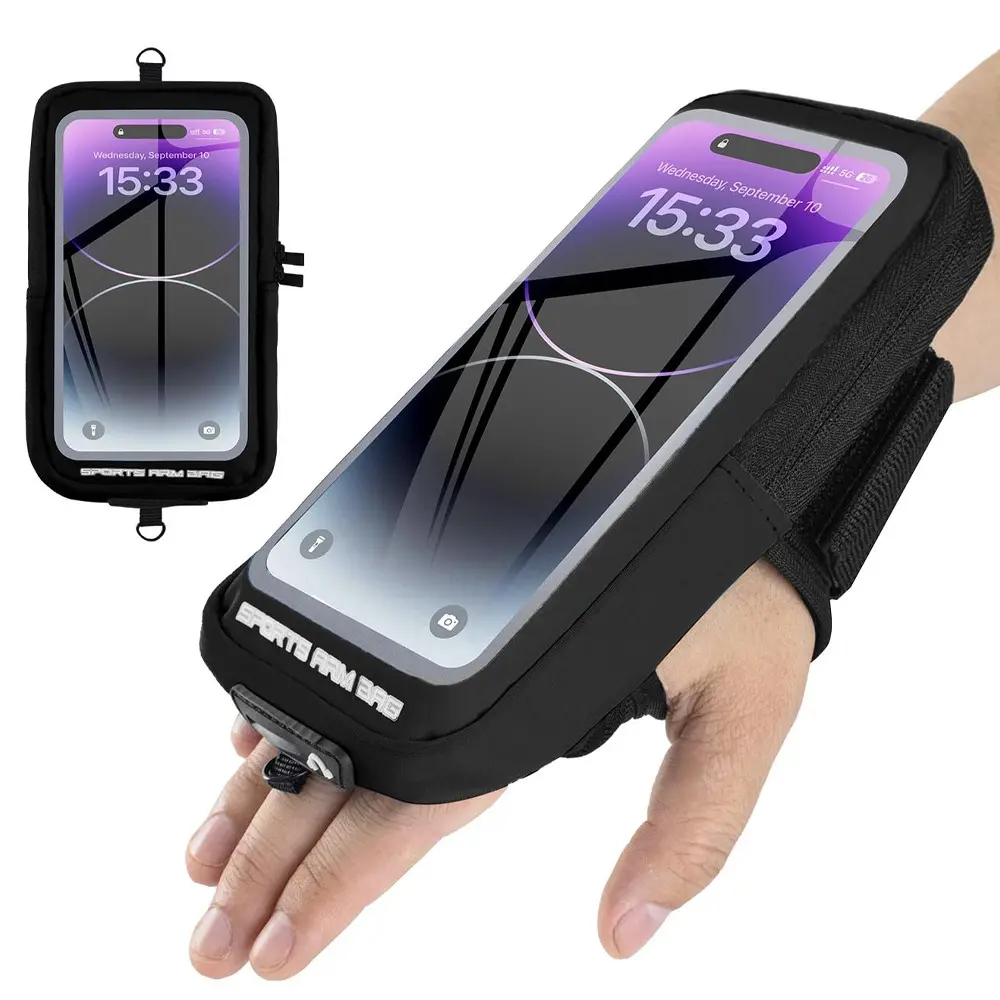 Running Phone Arm Sleeve, Adjustable Wrist Strap Phone Holder, Forearm Sports Armband, Unisex Fitness Wrist Bag