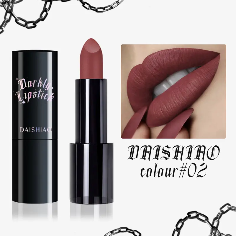 Black lipstick waterproof long-lasting matte lipstick makeup lip gloss