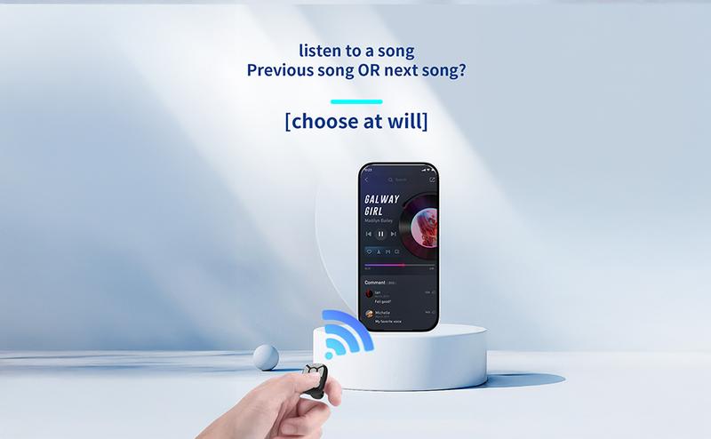 Multifunctional Wireless Remote Control Ring, Selfie Video Controller for Phone, Mobile Remote Control, Automatic Page Turner for Various APP, Selfie Accessories