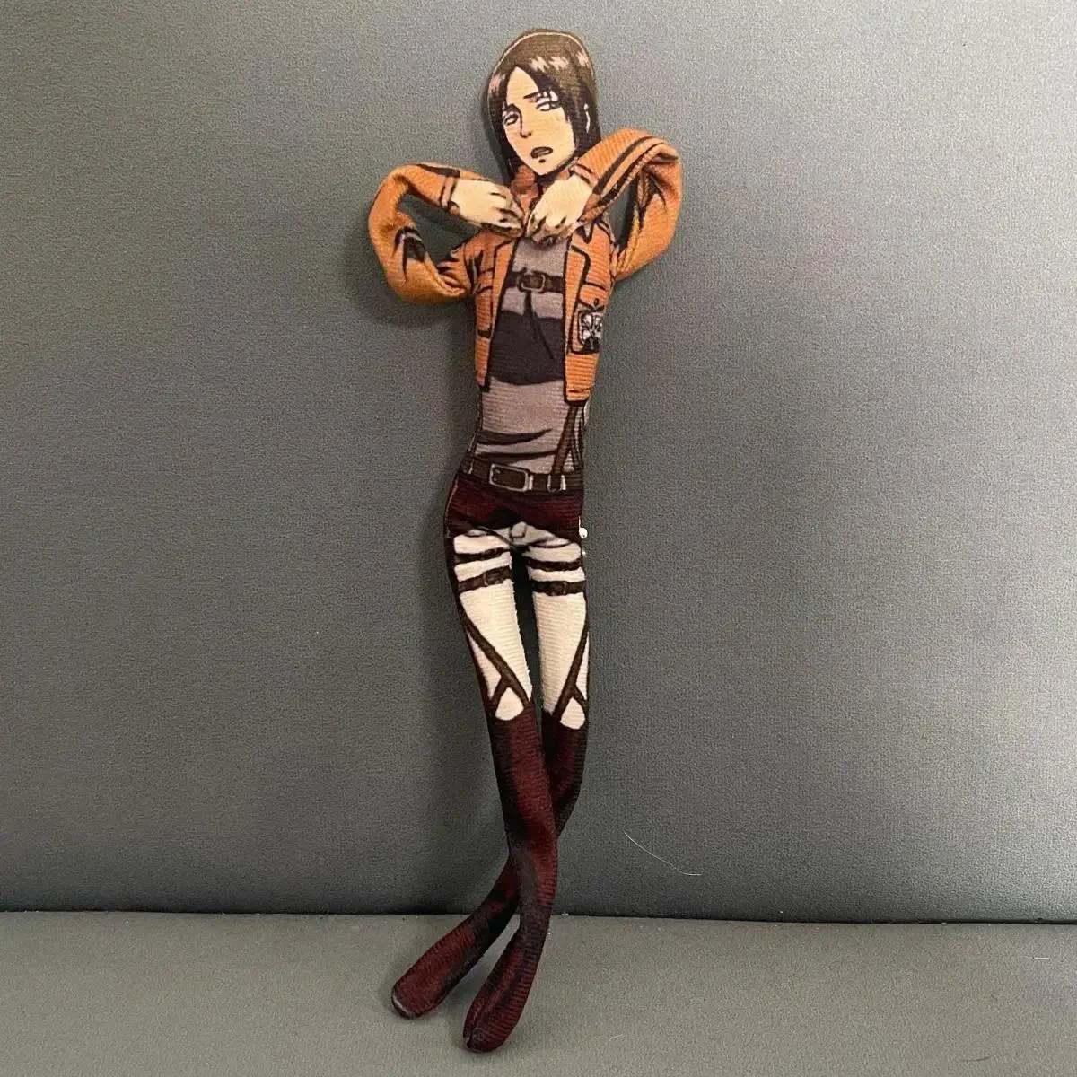 Attack on Titan Unisex Cute Anime Stuffed Toys - Hange Zoë & Mikasa Ackerman Character Plush Dolls, Body Wire Skeleton, Japanese Fabric Ornament Gifts Accessories