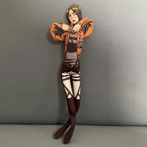 Attack on Titan Zoë Hange Mikasa Ackerman Anime Plush Doll Body Wire Skeleton Action Stuffed Dolls Accessories Ornament Gifts