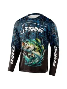 Men's Long Sleeve T-Shirt, Outdoor Fishing Shirt, Activewear, Cool Reeds Print, Breathable, Suitable for Hiking, Cycling, All Seasons
