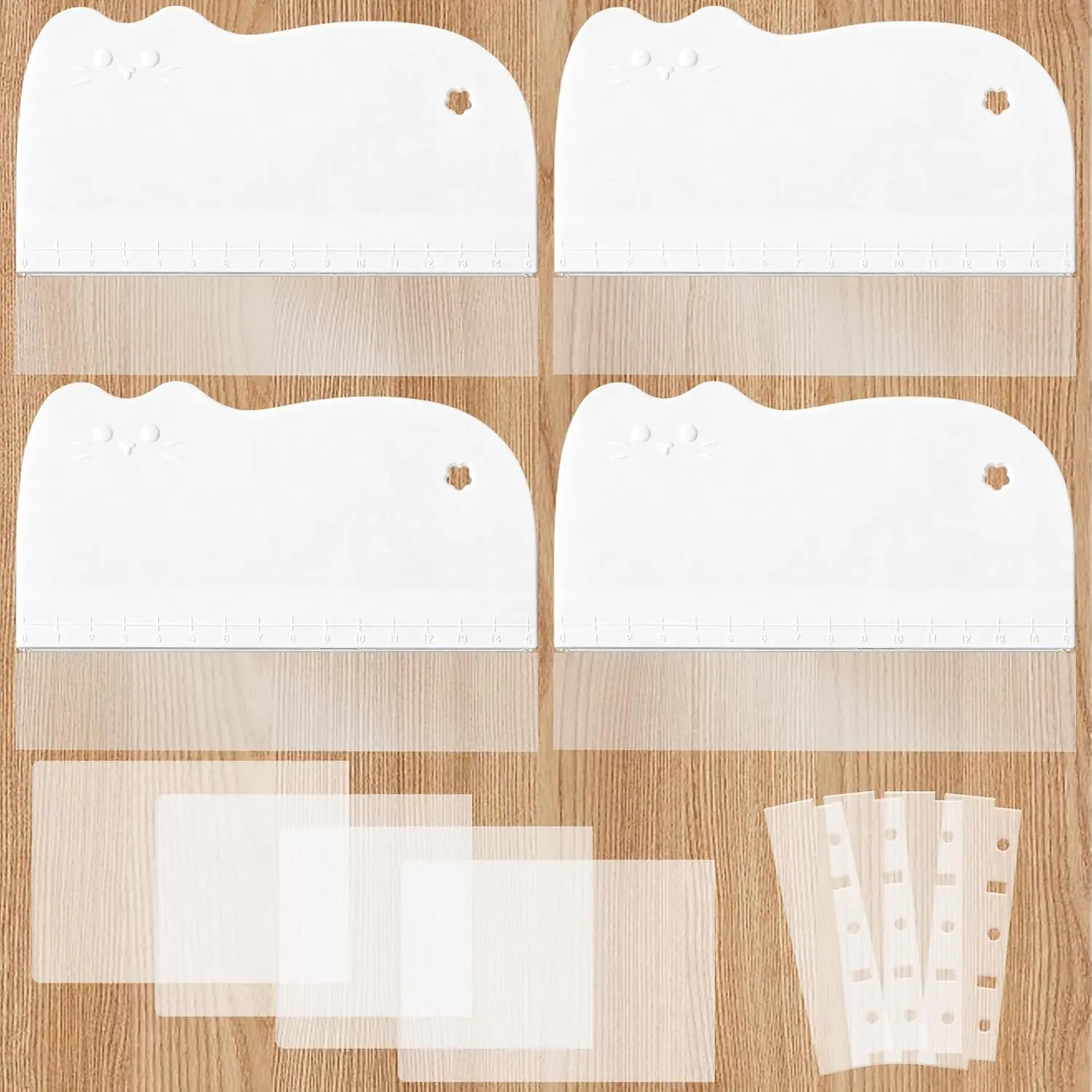 4 count Cake  Scraper Plastic Cake Scraper for Bread Pastry