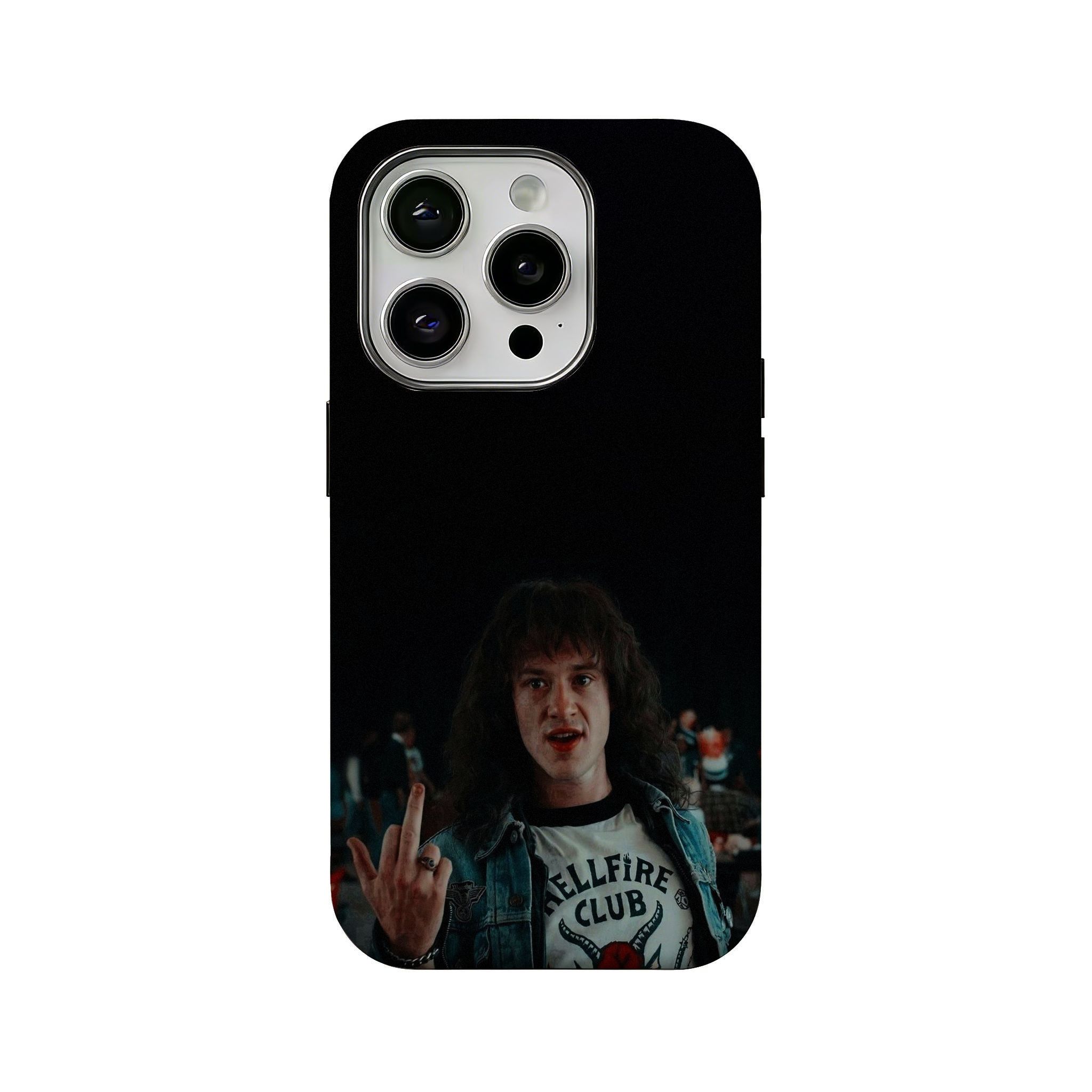 Hellfire Club Pattern 2-in-1 Film-Integrated Phone Case — Compatible with iPhone 12, 13, 14, 15, 16, 17 Series — Personalized & Creative Design, Drop-Resistant Protective Cover with Glossy Finish
