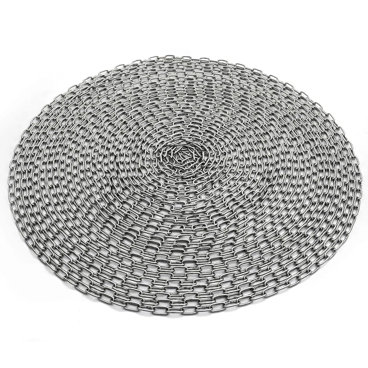 304 Stainless Steel Link Chain, 5/64in-100ft,Small  Chain Link, Metal Short Chain, Light Duty Coil Chains, for  , ,Feeders, Towing,Swing,DIY Projects