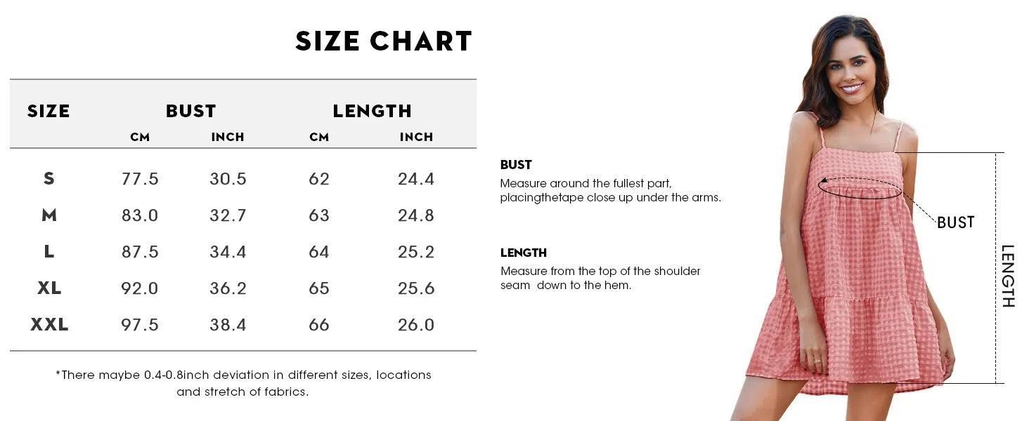 Imily Bela  Womens Cute Plaid A-line Summer Beach Dresses Spaghetti Straps Ruffle Hem Casual Mini Dress with Side Pocket