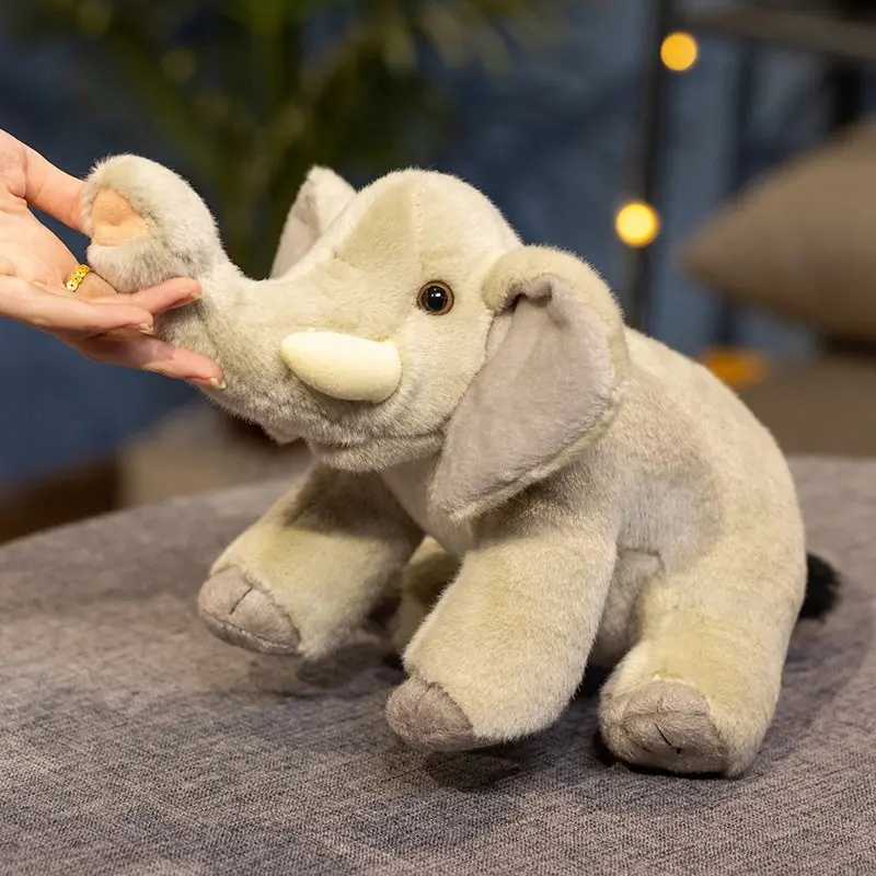 Plush Elephant Doll, Skin Ivory Plush Toy, Soft Healing Decor for Indoor Sofa, Cute Gift for Friends, Christmas Birthday Festival Gifts