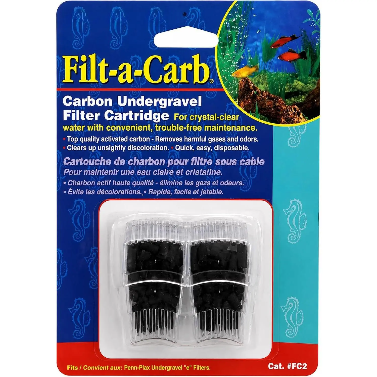 Media (2 Pack) – Fits Multi-Pore and Undergravel “E” Filters – Provides  Filtration (FC2)