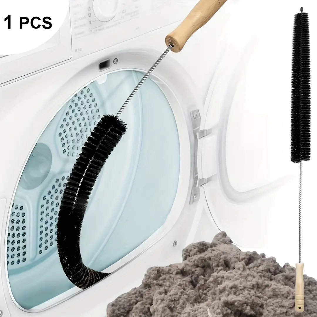 [Multi-Purpose Cleaning Brush] 1pc Clothes Dryer Lint Filter Cleaning Brush, Washing Machine Dryer Filter Brush, Soft Dust Remover, Long Refrigerator Coil Brush, Pipe Cleaning Brush, Multi-Purpose Long Brush, Cleaning Supplies, Cleaning Tools