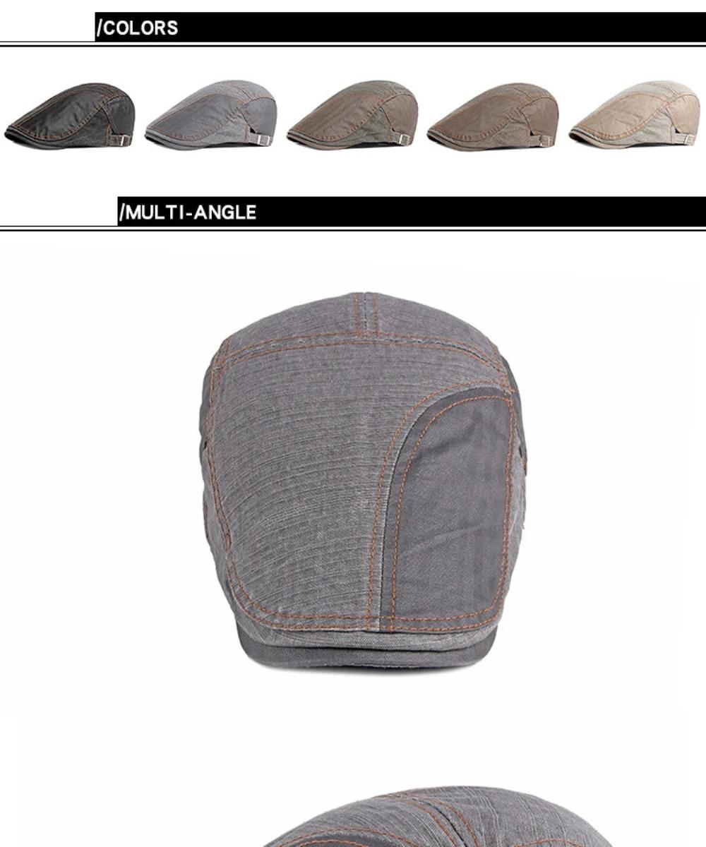 HT2953 Berets Men Women Spring Summer Autumn Beret Hat Male Female Artist Painter Ivy Flat Cap 100% Cotton Adjustable Beret Cap