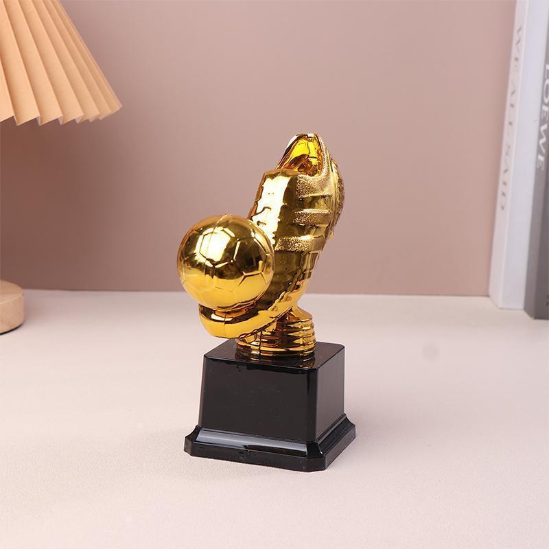 Miniature Figures European Golden Shoe Football Soccer Award Trophy Best Shooter Shoe Boot Fans Souvenir Cup Gift Crafts