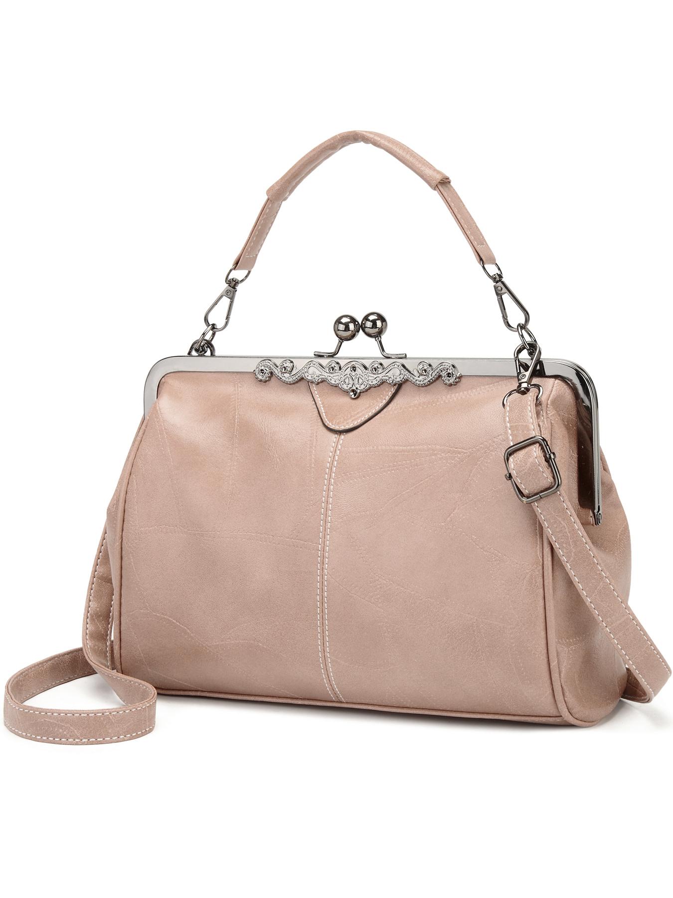 Women's Elegant PU Leather Handbag, Trendy Gorgeous Large Capacity, Chic Vintage Bag for Work & Daily Use, Crossbody Purses