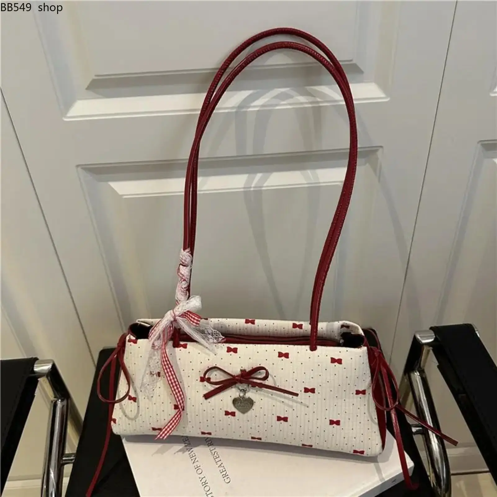 Women’s Bow Shoulder Bag, Cute Y2K Mini Underarm Purse, Trendy Structured Crossbody Handbag, Lightweight Fashion Bag for Women, Stylish Everyday Purse for Work, Shopping, Travel & Casual Outfit