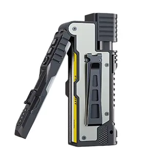 Multi-Functional Foldable Flashlight, Adjustable Brightness Rechargeable Outdoor Light, Ideal for Camping, Hiking, Night Work, Emergency Use