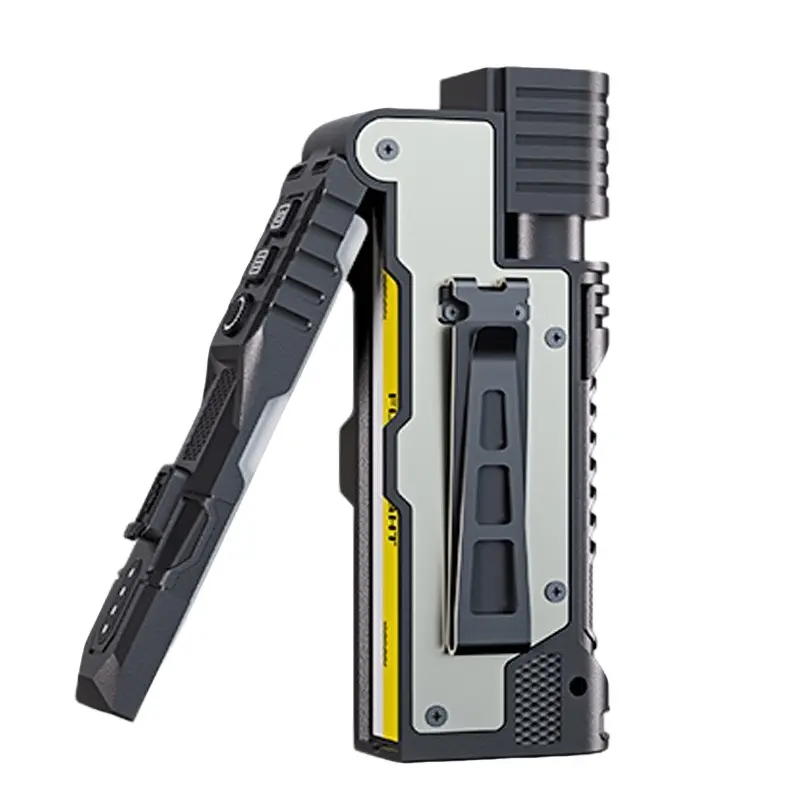 Multi-Functional Foldable Flashlight, Adjustable Brightness Rechargeable Outdoor Light, Portable Emergency Light, Rechargeable Flashlights, Emergency Flashlight Torches, Ideal for Camping, Hiking, Night Work, Emergency Use