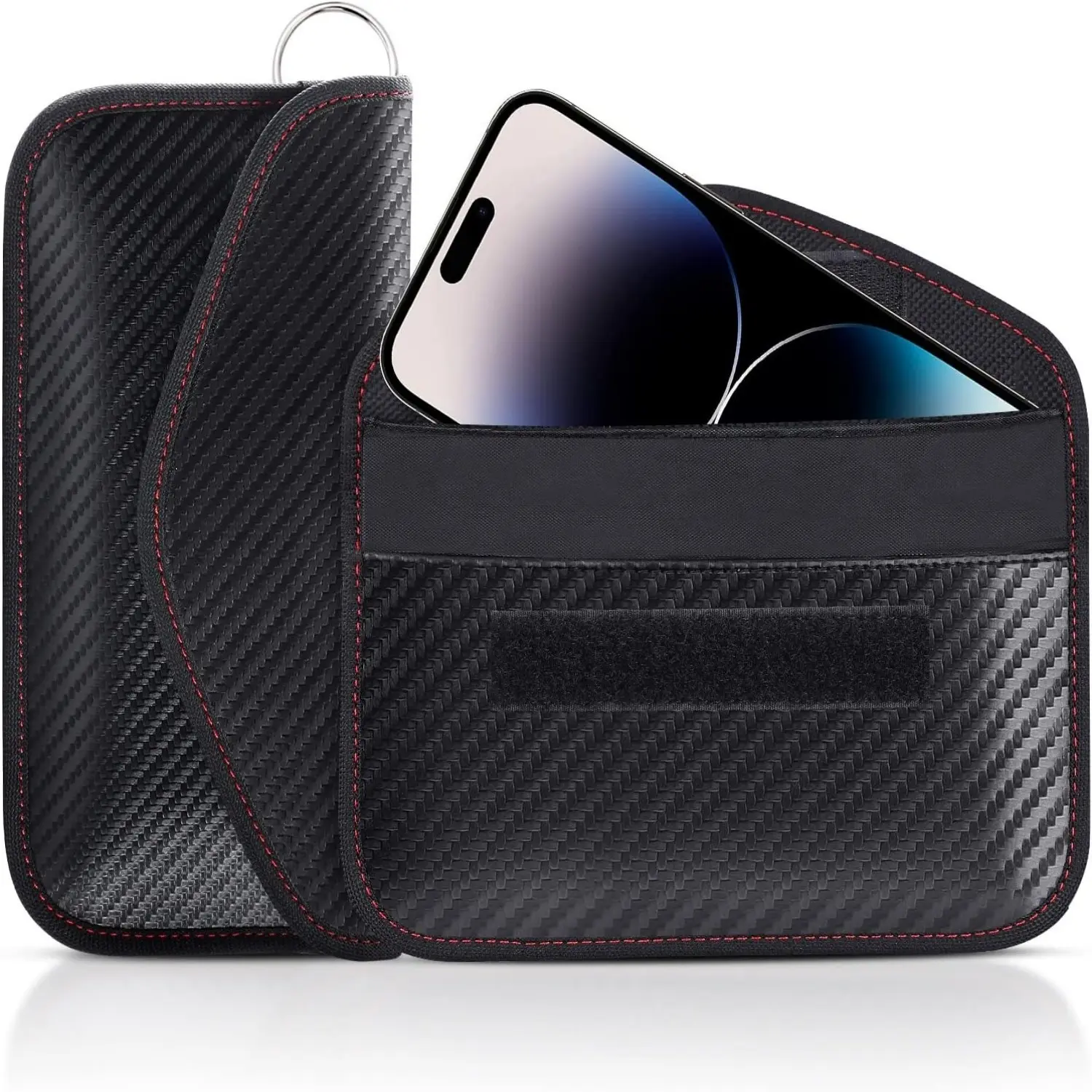 2pcs Portable Faraday Signal Shielding Bag, RFID Blocking Pouch for Car Keys and Phones, Anti-Theft Key Protector, Vehicle Security Accessory