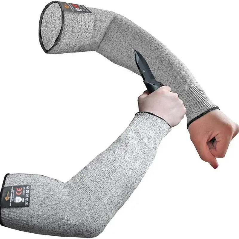 1Pc Level 5 HPPE Safety Working Arm Wrist Cover Outdoor Anti-cutting and Anti-piercing Wrist Cover Woodworking Arm Cover