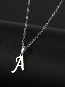 Minimalist Stainless Steel Alphabet Necklace Pendants, Unisex Design, 26 Letters, Initial Letter Necklace, Durable & Stylish Jewelry for Men and Women