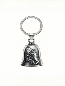 New Trendy Motorcycle Handlebar Bell, Prayer Hand Guardian Knight Accessory, Motorcycle Safety Bell Pendant, Pet Accessory