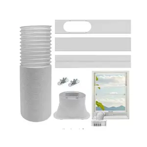 Portable Air Conditioner Window Vent Kit with 5.1 in.x 59 in.Exhaust Hose for A/C Unit