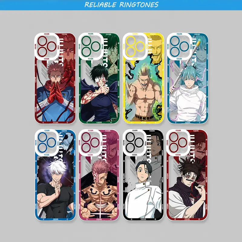 Cartoon Gojo Nanami Yuji  Jujutsu Kaisen Phone Casing For iPhone 17 16 15 14 13 12 11 - Personalized Aesthetic Design Shockproof Phone Case: Your Perfect Blend of Style and Safety!