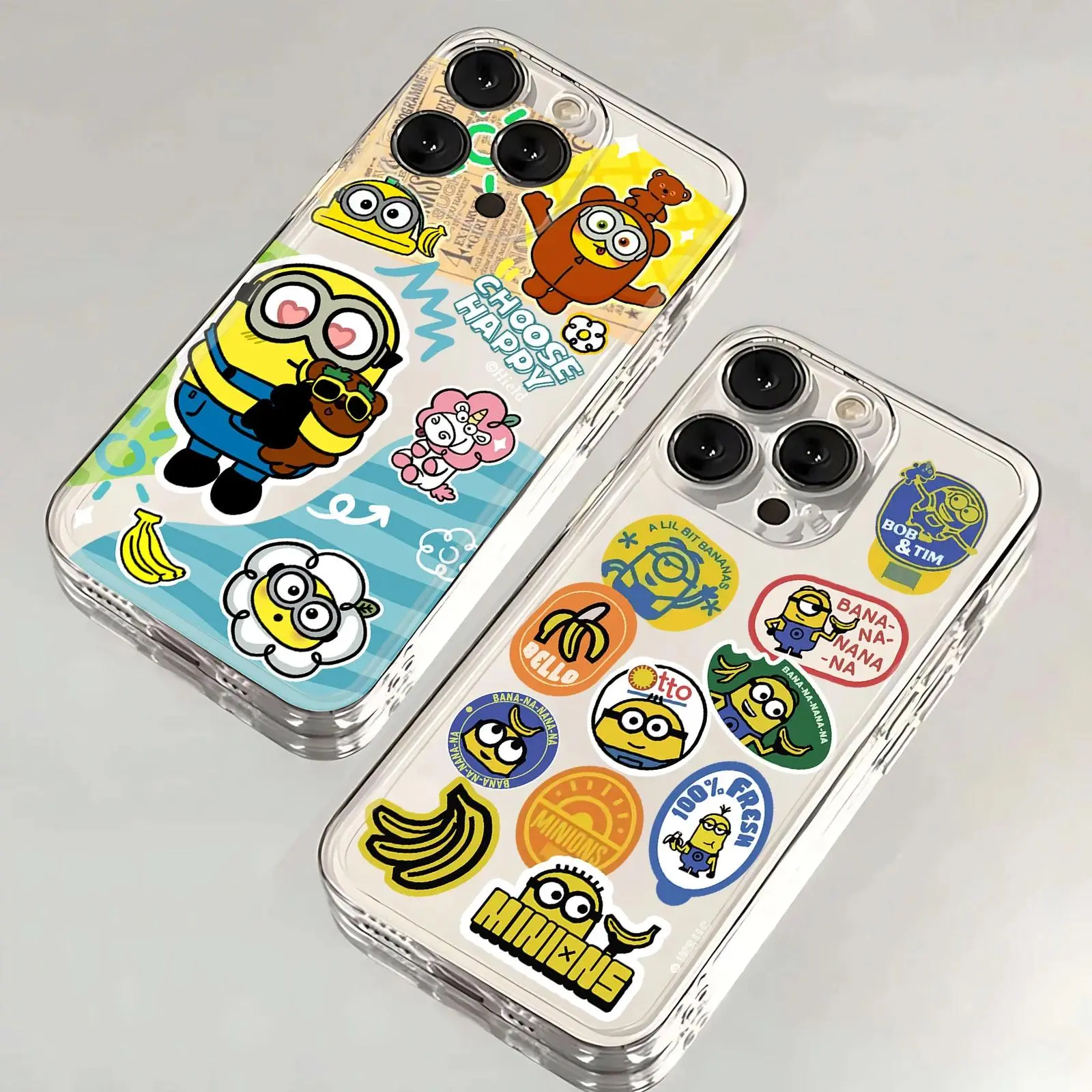 Cute Funny M-Minions Phone Case For iPhone 17 16 15 14 13 12 11 Pro ProMax Plus Air  soft TPU Cover