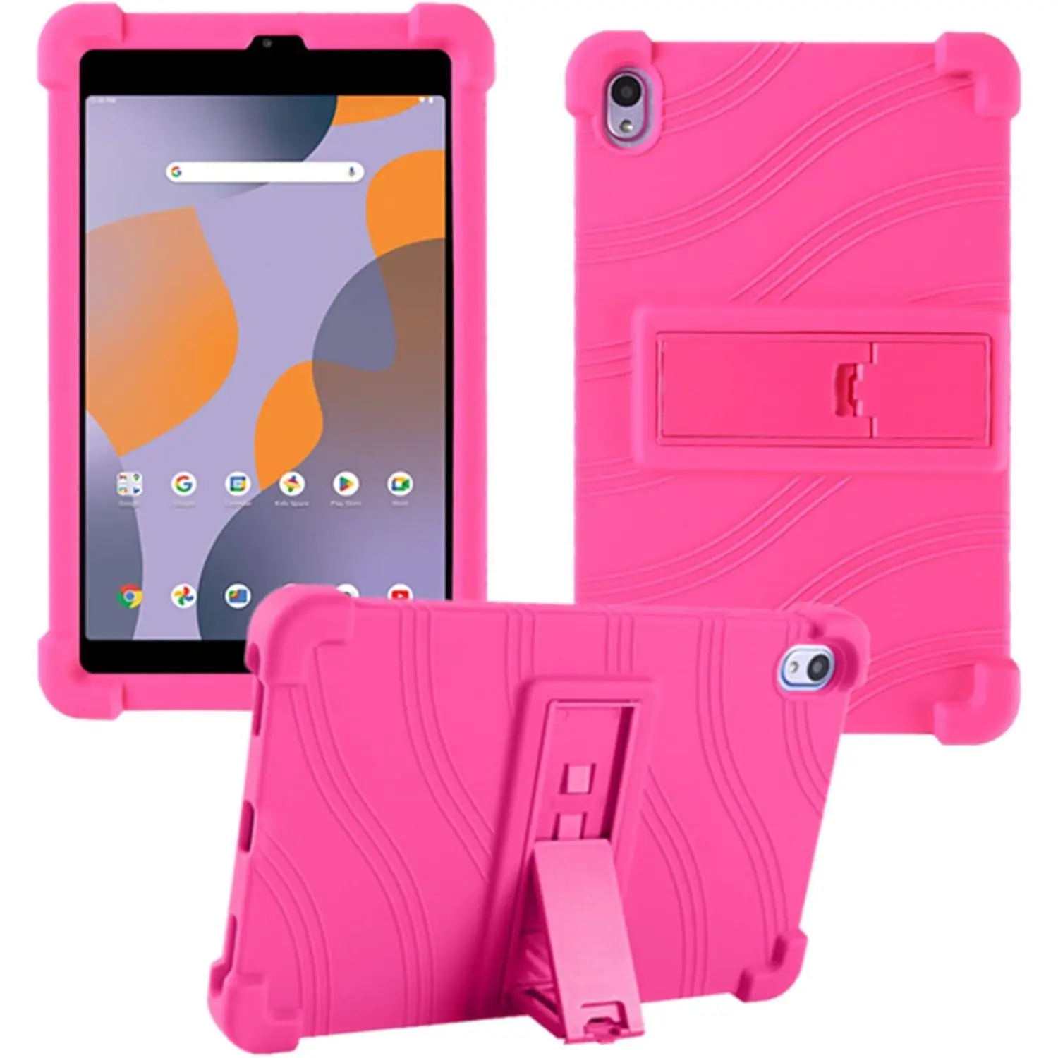 Tablet Case for Walmart Onn 8in Gen 4 2024 Model (100135923) - Friendly Soft Silicon Casing, Adjustable Stand, Durable Protection Tablet Accessories (Rose), Modern