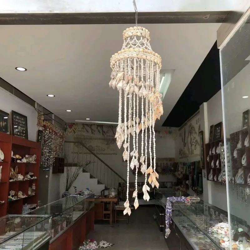 32 Inch Butterfly Shell Wind Chime, Handmade Natural Shell, Soft Melodic Sound, Ideal for Balcony, Courtyard, Beach House, Summer Decor Gift