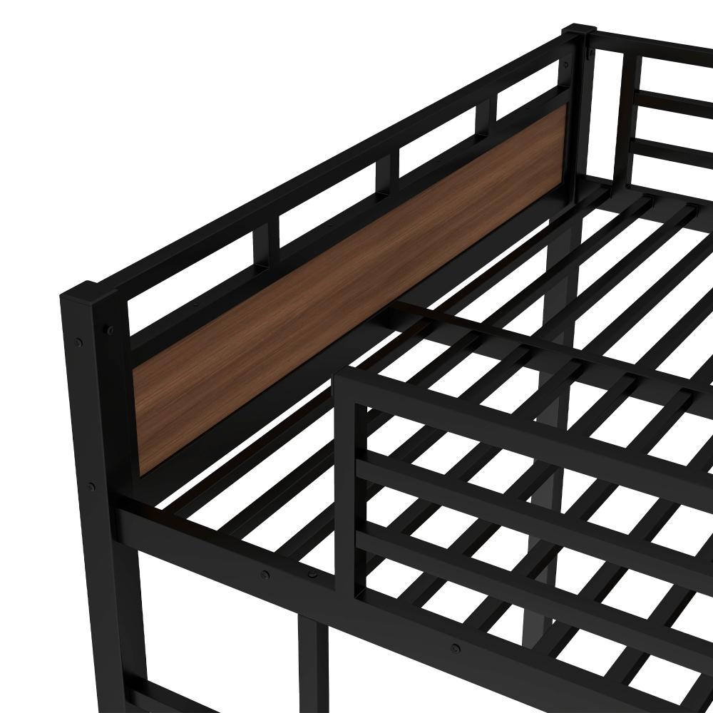 Double-Deck Extra-Large Single  Versatile and adaptable to meet growing needs Detachable bunk  with modular design Metal loft  and metal platform  Features elevated safety rails Quick and easy assembly Modern Foam Sofa Bed compression Corduroy